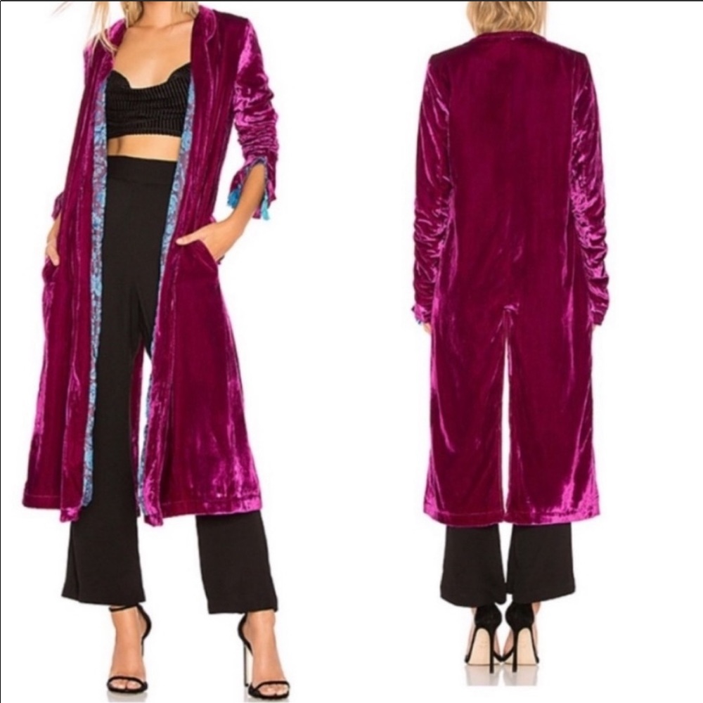 Free People Dhalia Velvet Duster Coat